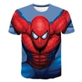 thumbnail image 1 of Camisetas de hombre araña para niños, camisetas con estampado de dibujos animados de Marvel para niñas, camisetas de Los Vengadores para niños, ropa de manga corta para verano, trajes para niños 13T zhangmengya CONDUJO, 1 of 2