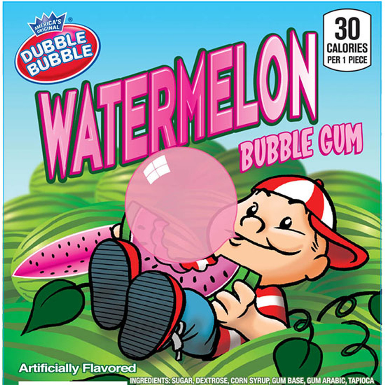 Dubble Bubble Watermelon Round Gum Balls 3 lb. Bulk Bag