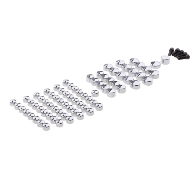 78x Tapas de Pernos + 5pcs Tornillos set para Harley FL FX FXS 2007-2013 Sunnimix Cubiertas de pernos cromados