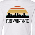 thumbnail image 4 of Inktastic Fort Worth Texas Skyline Retro Long Sleeve Youth T-Shirt, 4 of 5