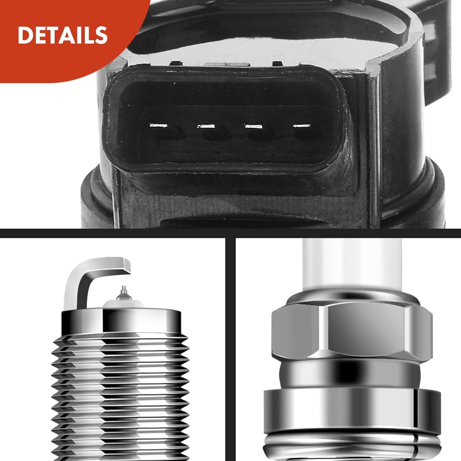 A-Premium Set of 4 Ignition Coil Pack and Iridium Spark Plugs Compatible with Toyota Camry 2010-2017, RAV4 2009-2018, Sienna 2011-2013, L4 2.5L 2.7L