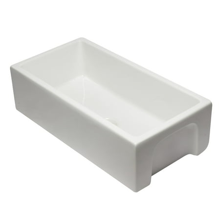 Alfi Brand Ab3618hs W 36 Inch White Reversible Smooth Fluted Alfi Brand Ab3618hs W 36 Inch White Reversible Smooth Fluted Single Bowl Fireclay Farm