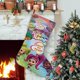 thumbnail image 1 of Rainbow Rangers Tema: Calcetines de Navidad, fino lino blanco para colgar en escaleras y chimenea, decoración navideña para el hogar, regalo de Navidad.54cm×38cm, 1 of 5