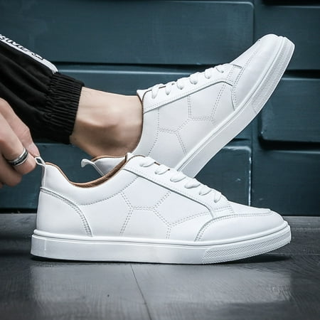 

Men‘s Solid Color Casual Lace Up Skate Shoes