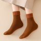 thumbnail image 4 of Calcetines cortos gruesos de Cachemira para Mujer, medias cálidas de lana térmica de algodón, botas de terciopelo para nieve, Calcetines de suelo para, 4 of 5