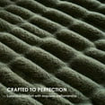 thumbnail image 4 of EVERGRACE Luxurious Soft Faux Rabbit Fur Throw Blanket, Cozy Fuzzy Plush Warm Throws for Couch Bed Sofa Chair Home Decor, Ruched Bubble Fluffy Blanket with Reversible Velvet, 50"" x 60"", Loden Green, 4 of 8