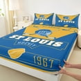 thumbnail image 3 of jejeloiu Stlouis Queen Sheet Sets,Ball Game Lover Flat Sheet,Ice Hockey City Queen Fitted Sheet For Children,Super Cozy Room Decor,4 Pieces, 3 of 7