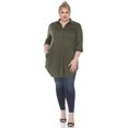 thumbnail image 1 of White Mark Women's Classic Button-Down Tunic Top, 1 of 6