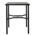 Nuu Garden 28 inch Patio Bar Table with Umbrella Hole, Steel Metal