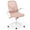 Pink + White, variant on Barara King Computer Home Office Desk Chair with Lumbar Support and Flip-up Arms, Executive Task Chair for Home Office, Living Room, Study Room, Bedroom, Gray