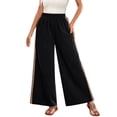 thumbnail image 2 of Kelon Women's Casual Pants, Women Elastic High Waisted Wide Leg Pants Casual Loose Boho Palazzo Crochet Panel Trousers 2026 Women's Clothing, S, 2 of 8