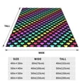 thumbnail image 3 of Salouo Rainbow Hearts Print Bed Blankets,Flannel Blanket Comfortable Air Conditioning Blanket Lightweight Blanket for Sofa Bed Travel & Couch -60"x50", 3 of 8