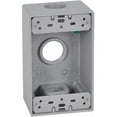 thumbnail image 1 of Hubbell Electrical FSB75-3 1 Boîte de Sortie Rectangulaire Gang avec Trois Trous de 0,75 Po - Gris, 1 of 1