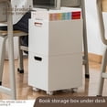 thumbnail image 2 of Plastic table removable bookshelf with pulley simple Student Book finishing storage box wholesale, 2 of 6