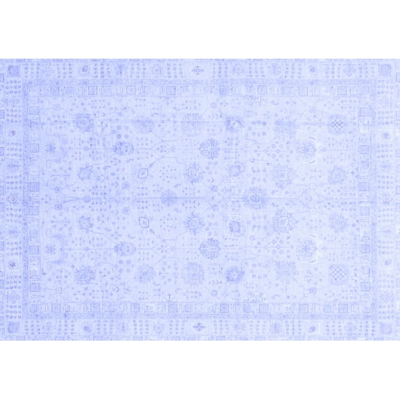 Ahgly Company Indoor Rectangle Oriental Blue Traditional Area Rugs, 8' x 10'