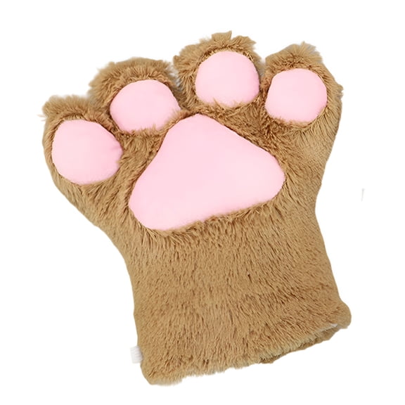 TELOLY Cat Paw Gloves Cartoon Gloves Cat Paws Cosplay Fleece Plush Gloves for Girls Women