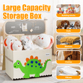 thumbnail image 6 of Oserlo 2PCS Toy Box Storage Organizer Chest with Lid and Handles, Kids Toy Box for Girls and Boys, Collapsible Container for Toys, 6 of 9