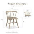 thumbnail image 3 of Furniture of America Rusenta Spindle Back Solid Wood Side Chairs, Set of 2, Natural Oak, 3 of 11