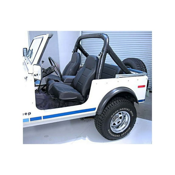 Rugged Ridge by RealTruck Seat for Jeep CJ/Wrangler YJ/TJ | Front, High-Back, No-Recline, Black | 13401.01 | Compatible with 1976-2002 Jeep CJ & Wrangler YJ/TJ