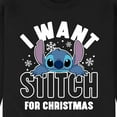 thumbnail image 3 of Lilo & Stitch - I Want A Stitch For Christmas - Men's Crew Neck Fleece Pullover, 3 of 5