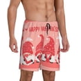 thumbnail image 2 of Bixox Men's Gnomes Hold The Letters LOVE printed lightweight casual shorts, soft sleep shorts with pockets., 2 of 7