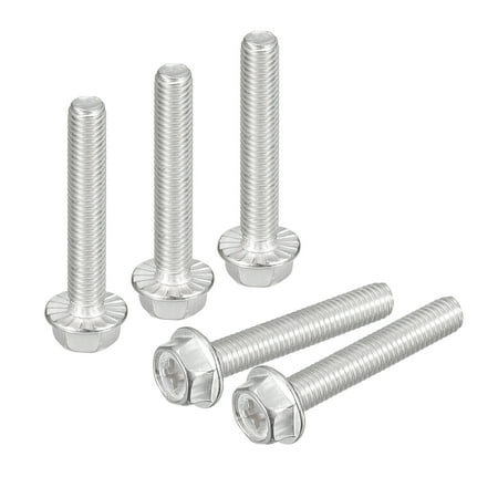 

M5x30mm Phillips Hex Head Flange Bolts 25 Pack 304 Stainless Steel Screws