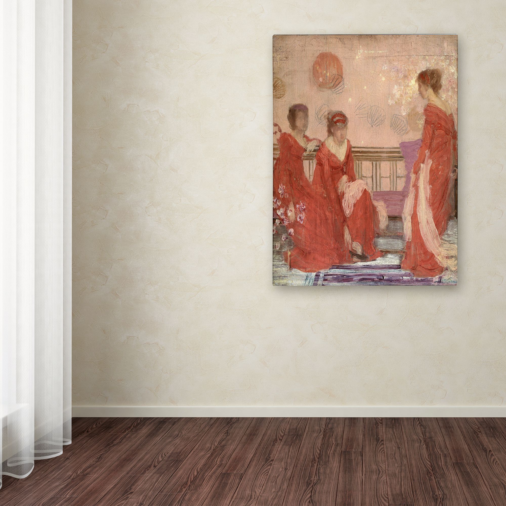 Whistler 'Harmony In Flesh Colour And Red' Canvas Art