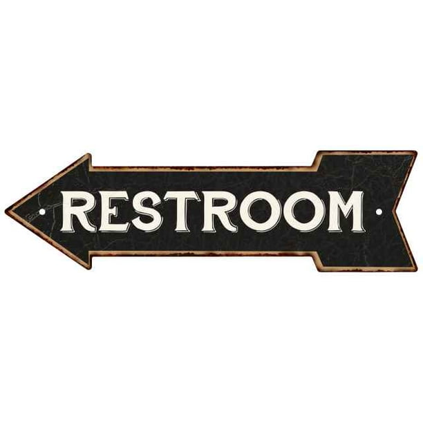 Restroom With Left Arrow Restaurant Bar Rustic Looking Wood Sign Wall Décor Gift 6 X 18 Wood Sign B3 06180028077