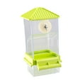 thumbnail image 3 of Accesorios de jaula de alimentación de jaulas de aves resistentes estacionamiento de alimentación de colgación automática transparente para pájaros Verde, 3 of 8