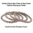 thumbnail image 7 of Efulgenz Crystal Tear Drop Peach Color Bangle Bracelet Indian Oxidized Jewelry Boho Bohemian Faux Kundan Bangle Bridal Wedding Jewelry Indian Bangle Set for Women (4 Pcs) Size 2.4, 7 of 7