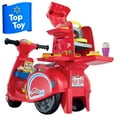 thumbnail image 4 of Play-Doh Pizza Delivery Scooter Playset, Large Ride-On Play Toys for Ages 3-5, Max Weight 50 lbs/22.6 Kg, 4 of 12