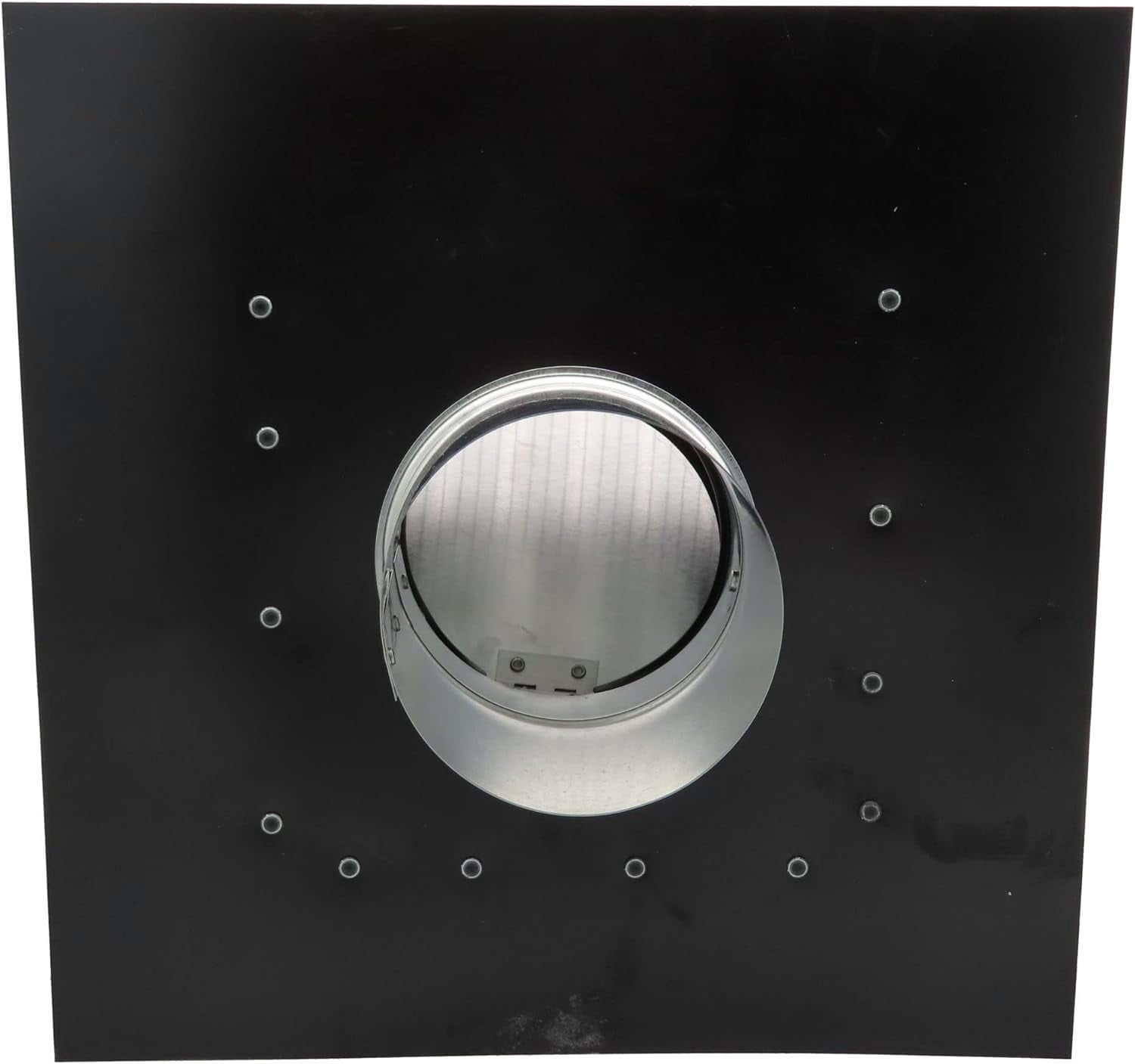 RDP Rooftop Exhaust Vent Cap with Damper and Bottom Extension (4 Inch, Galvanized)