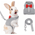 thumbnail image 1 of HeeHom Christmas Bunny Harness Leash Set - Soft Mesh Vest for Rabbits Kittens Ferrets Small Pets - Adjustable Escape-Proof Design, 1 of 6