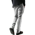 thumbnail image 4 of Ma Croix Mens Stripe Track Pants Skinny Fit Stretch Elastic Slim Trouser, 4 of 6