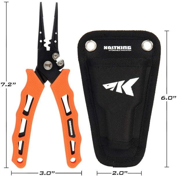AIMTYD Cutthroat 7 inch Fishing Pliers, 420 Stainless Steel Fishing Tools,  Saltwater Resistant Fishing Gear, Tungsten Carbide Cutters, Corrosion