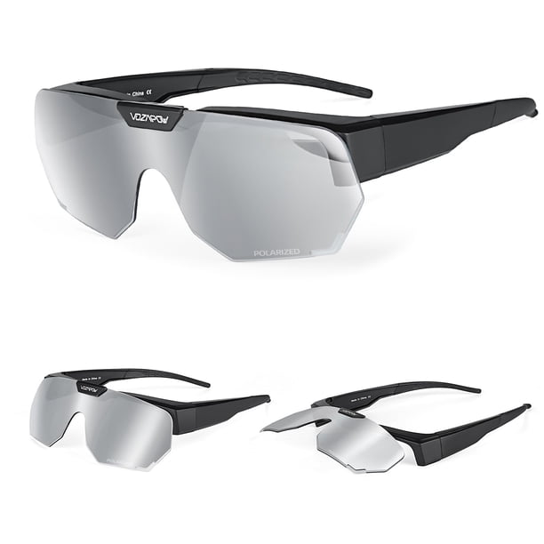Gafas de Sol VOZAPOW Polarizadas con Diseño Abatible para Usar Sobre Lentes Correctivas