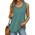 thumbnail image 2 of Aricy Women's Summer Tank Tops Loose Fit Soft Cotton Solid Gym Vest Casual Sleeveless Round Neck Tops Lightweight Sports Vests Tops for Ladies, 2 of 5