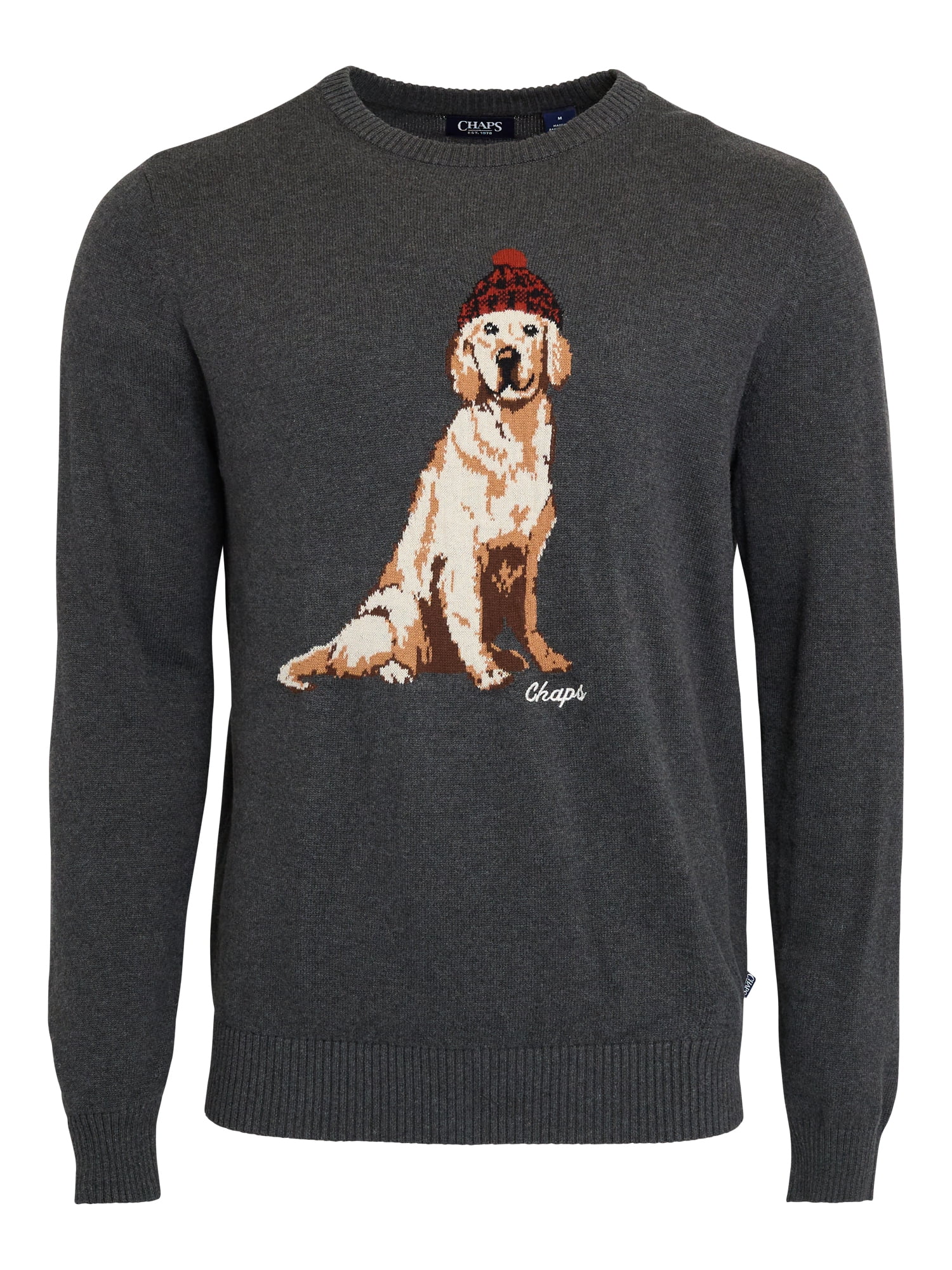 Chaps Men's & Big Men's Cotton Novelty Holiday Crewneck Sweater, Sizes S-3XL