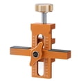 thumbnail image 1 of Cabinet Door Mounting Jig, Installation Positioner, Adjustable Aluminum Alloy Woodworking Leveler with Rebound Hole, Clamping Thickness 7-40mm, 1 of 4