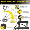 thumbnail image 6 of 21''Pressure Washer Surface Cleaner,4500PSI Power Washer Surface Cleaner Attachment with Wheels,Dual Handle,Stainless Steel Housing, 3/8'' Quick-Connect for Driveway Sidewalk Curb Deck Patio Cleaning, 6 of 7