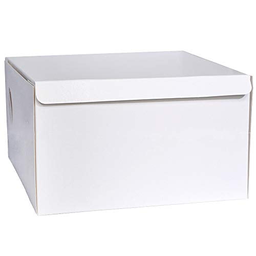 10"x10"x5" White Cake Box, Pack of 6