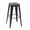 Matte Black + Iron + Dining Room+17, variant on FENGSHUO Set of 4 Red Metal Barstools 24 Inch Counter Height Backless Design Heavy Duty Iron Frame Bistro Cafe Chairs Space Saving Dining Stool