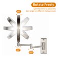 thumbnail image 4 of DECLUTTR 10X Magnifying Makeup Mirror, 8 inch Wall Mount Makeup Mirror, Nickel, 4 of 8