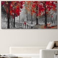thumbnail image 2 of wall26 Canvas Print Wall Art Set Black, White &amp; Red Woman Walking in Forest Abstract Nature Watercolor Modern Art Rustic Scenic Dramatic Multicolor for Living Room, Bedroom, Office - 24"x36&, 2 of 5