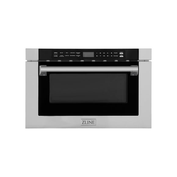 Zline 24"" 1.2 Cu. Ft. Built-In Microwave Drawer With A Traditional Handle In Stainless Steel