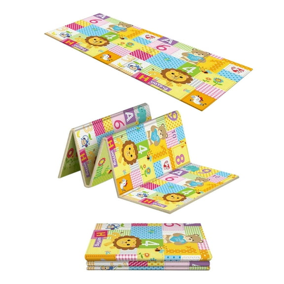 Cififendec Soft Baby Play Mat,Reversible,Easy to fold Foam Floor Mat,LDPE Waterproof Indoor and Outdoor Fitness Mat for Children,Suitable for Baby Playing or Crawling