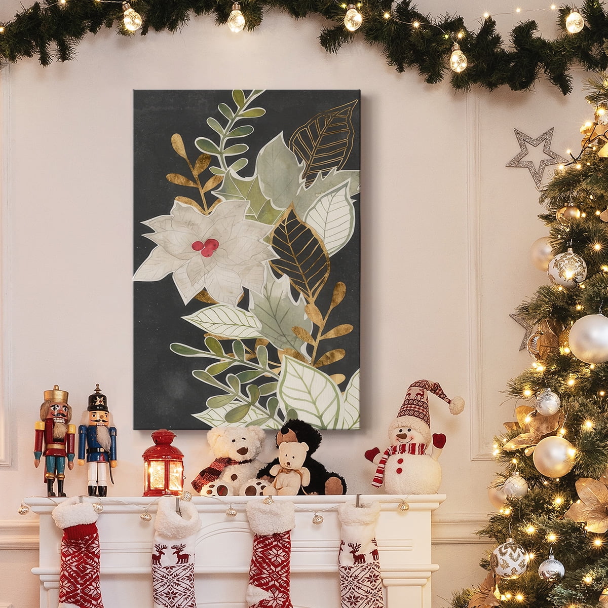 Gilded Christmas Collection B- Gallery Wrapped Canvas