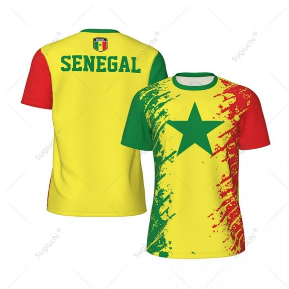 Exclusive design Senegal Flag Grain 3D Printed Men For Running Bike Soccer Tennis Fitness Sports tshirt Mesh Fans Short T-shirt
