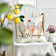 thumbnail image 5 of Sm:)e Ice Cream Sunshine Summer Pillow Cover Set of 4 - 18x18 Inch Polyester Decorative Cushions, 5 of 6