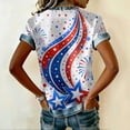 thumbnail image 4 of Trgacdwlo Waffle 250 Years America Shirt 1776-2026 Flag Print Women's Short Sleeve Shirts Independence Day Red White and Blue 4th of July Outfits for Women L, 4 of 4
